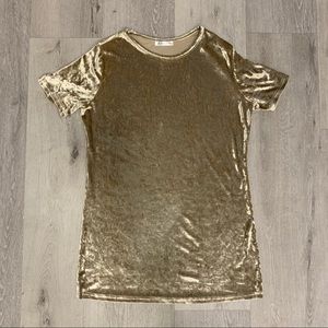 Gold velvet tunic or minidress party clothes
